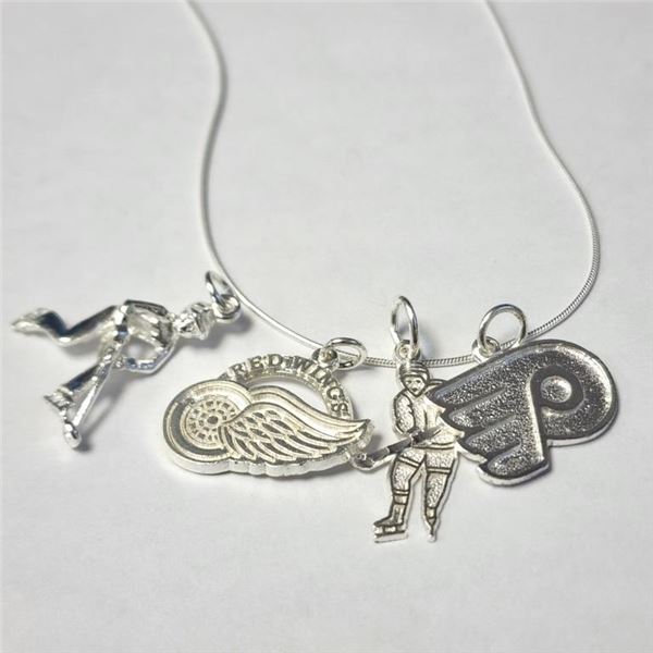 $100 Silver Pack Of 4 Pendant With Chain Necklace
