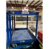 Image 2 : BLUE METAL 2 TIER 24"W X 36"D X 34"H MOBILE COMMERCIAL PRODUCT CART