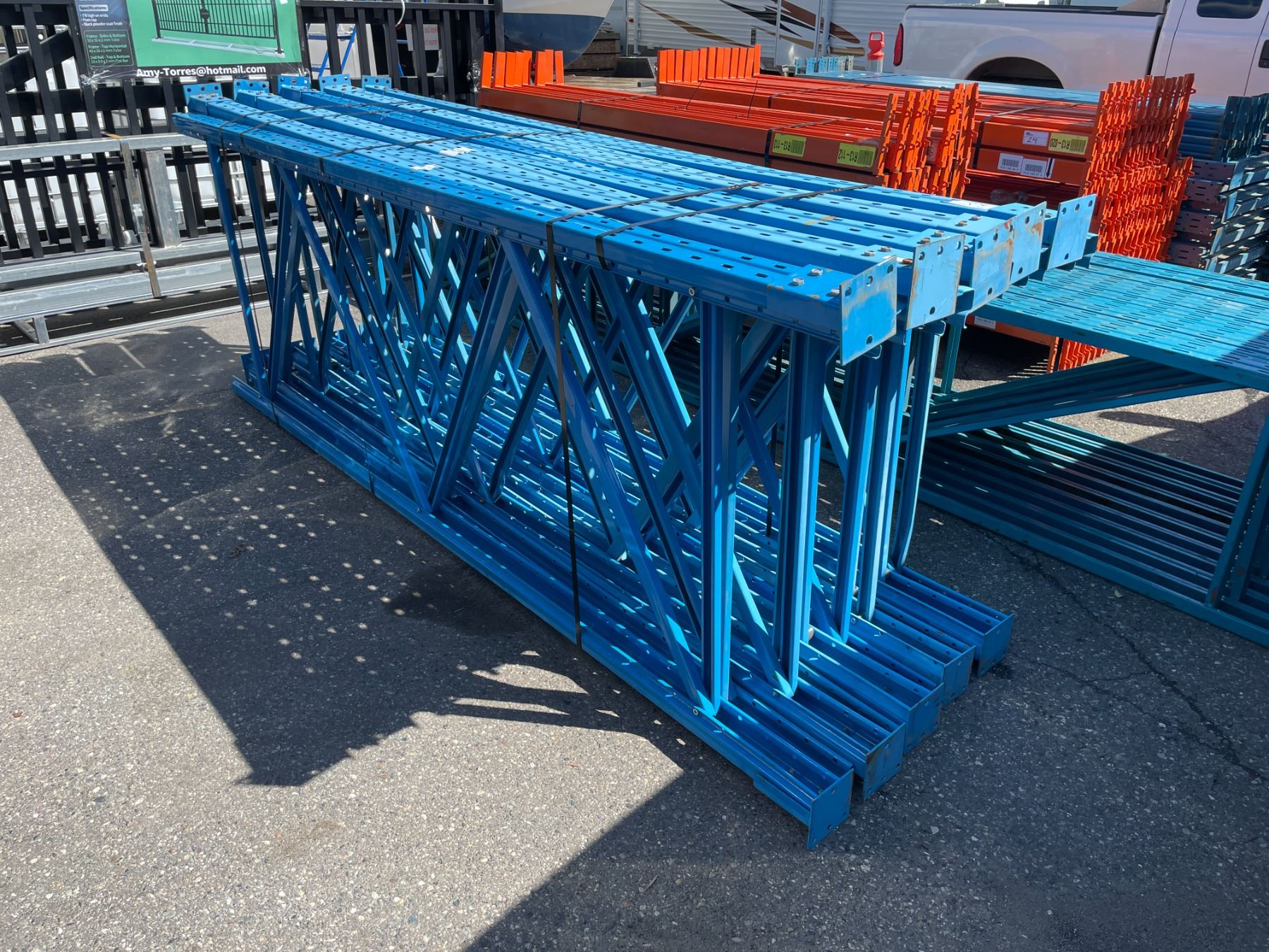 Blue Upright Racking **10 BLUE 10'H X 43