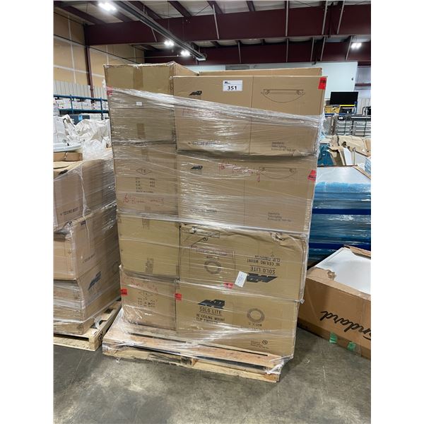 PALLET OF SOLOLIGHT 16" CEILING MOUNTED LIGHTS & GLASS *MUST TAKE ALL ON PALLET*