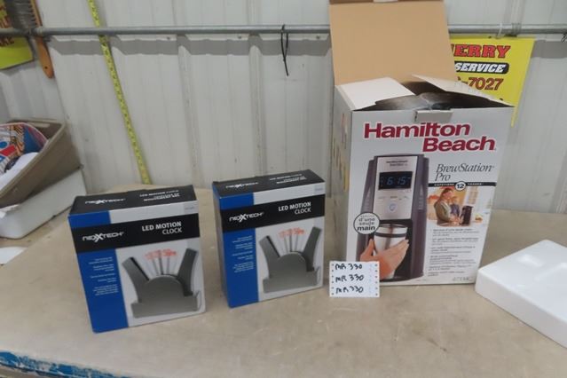 New Hamilton Beach Brew Station + 2 New Nextech LED Motion Clocks