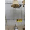 Image 4 : 2 Vintage Floor Lamps; 1) Chrome with Cloth Shade 1) Glass Shade
