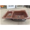 Image 2 : Heavy Duty Cast Iron + Porcelain Kitchen Sink 22" x 33"