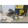 Image 1 : Assorted Hockey Equipment; Pads, Helmet, Goalie Stick, Gloves