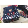 Image 2 : Wonder Woman Back Pack , New Never Worn Slippers, Shirt + Gloves