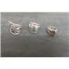 Image 2 : Lot of 15 Various Sizes Sterling Silver Rings