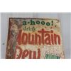 Image 2 : 1966 Mountain Dew Vertical Bottle Tin Sign -Barker Canada 17" x 53"