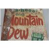 Image 8 : 1966 Mountain Dew Vertical Bottle Tin Sign -Barker Canada 17" x 53"