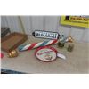 Image 1 : Wooden Decorative Barber Pole, Rock, Spray, Tray, Frigidaire Oil Bottle plus more