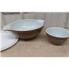 Image 2 : 15 pcs Pyrex + Corelle Woodland Pattern Dishware