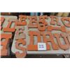 Image 3 : Assorted Wooden Painted Letters 10" +  12" - About 30 in Total