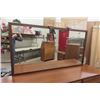 Image 2 : 3 Pc Bedroom Set; Highboy 18" x 36" x 45.5" , Short Dresser 18" x 30" x 72" -Mirror = 32" x 60" , Ni