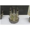 Image 2 : Presentation Silverplate Tea Pot + Sugar Bowl plus Cruet Set with Glass Bottle + Original Plates, To