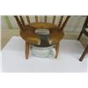 Image 2 : Antique Primitive Children's Potty Chair - comes with Antique Chamber Pot that Fits Under Chair Seat