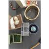 Image 8 : Large Vintage Jewelry Lot with Unusual Zodiac Signs, Bangle Bracelet, Necklaces, Ring, Earrings, Rhi