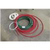 Image 1 : Assorted Rolls of Hose + Piping ; 5/8" Pex Red, Green is 2.5"