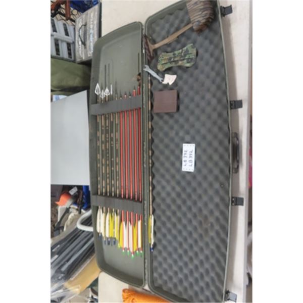 Bow Guard Hard Case for Compound Bow- Includes Several Arrows