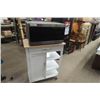 Image 1 : White Microwave Cart with LG Stainless Steel Microwave 17" X 29" x 36"