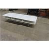Image 1 : White Laminate TV Stand 55" l x 18.5" d x 12" t