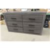 Image 1 : 6 Drawer Dresser - Top is Damaged 16"x 34" x57"