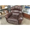 Image 1 : Large Plush Leather Rocker Recliner