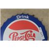 Image 2 : Modern Metal Pepsi Bottle Cap Shaped Sign 16" Wide