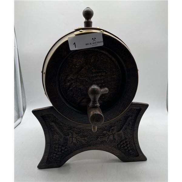 Mini Oak Wine Barrel With Stand
