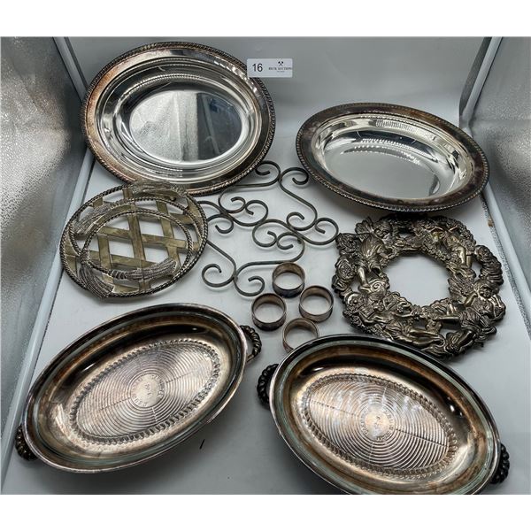 Silver Plate Ovenware and Trivets