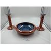 "Byzanta Ware" by Grim Wades - Candleholders and Bowl Set
