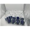 Image 1 : 9 x Glass Vases with Decorative Blue Stones