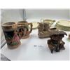 Image 2 : Woods Ivory Ware China Set, Beer Steins, and Assorted Decorative Collectibles