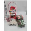 Image 2 : Festive Metal Basket, with mug, candles napkins and more