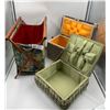 Image 1 : 2 x Sewing Notion Boxes and 1 Knitting Basket
