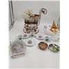 Charming Assorted Home Decor including Miniature Vintage Wood and Lace Pram & Eloise Minature dishes