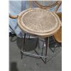 Image 4 : 2 Vintage Chairs.  1 High Swivel Wicker and Metal chair & 1 Childs Chair