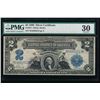 1899 $2 Mini Porthole Silver Certificate PMG 30