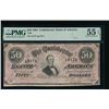 1864 $50 T-66 Confederate PMG 55EPQ