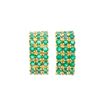 Plated 18KT Yellow Gold 2.25ctw Green Agate Earrings