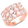 Plated 14KT Rose Gold 3.30ctw Morganite Ring