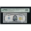 1934A $5 N Africa Silver Certificate PMG 50