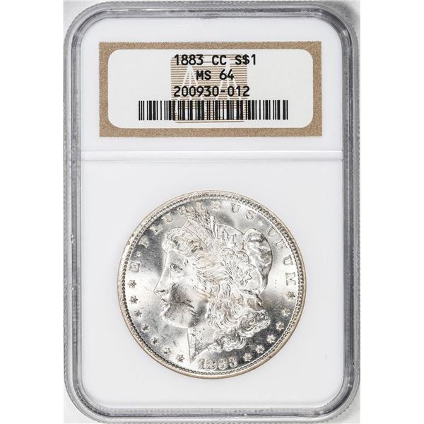 1883-CC $1 Morgan Silver Dollar Coin NGC MS64
