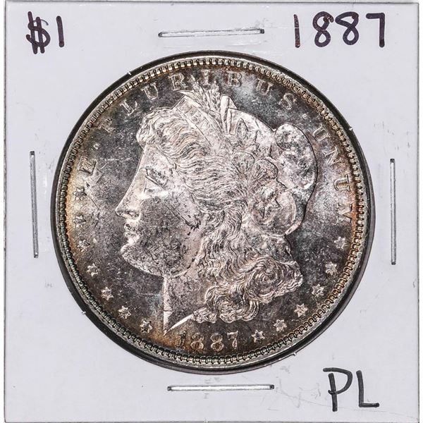 1887 $1 Morgan Silver Dollar Coin Proof Like