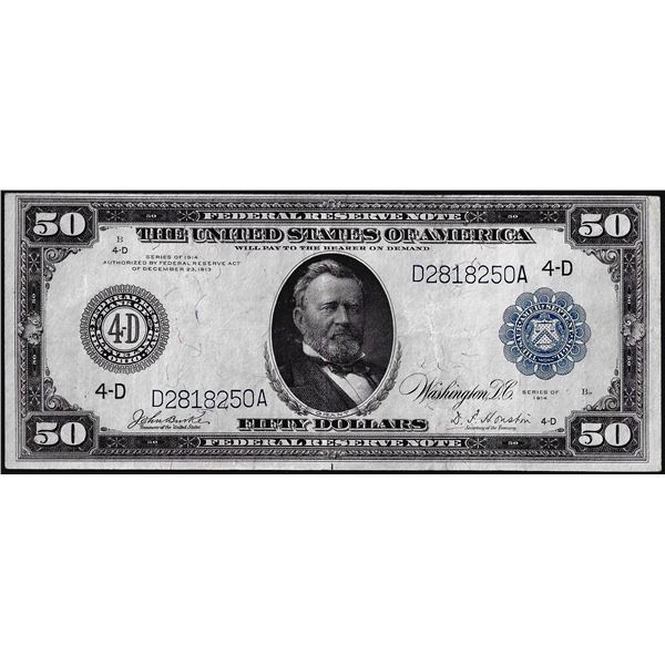 1914 $50 Federal Reserve Note Cleveland