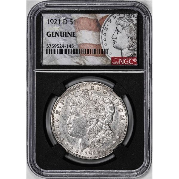 1921-D $1 Morgan Silver Dollar Coin NGC Genuine