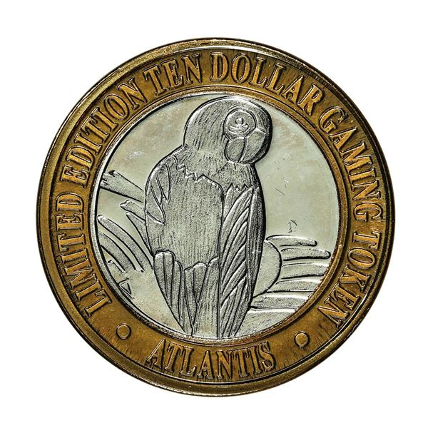 .999 Silver Atlantis Casino Resort Reno, NV $10 Casino Limited Edition Gaming Token
