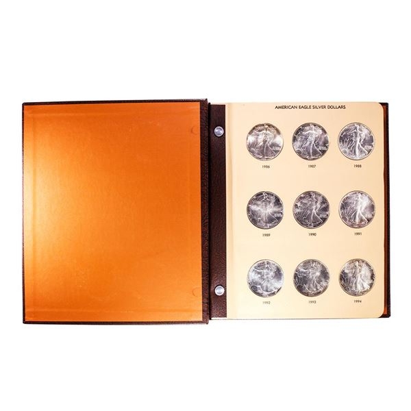 Set of 1986-2017 $1 American Silver Eagle Coins in Dansco Book