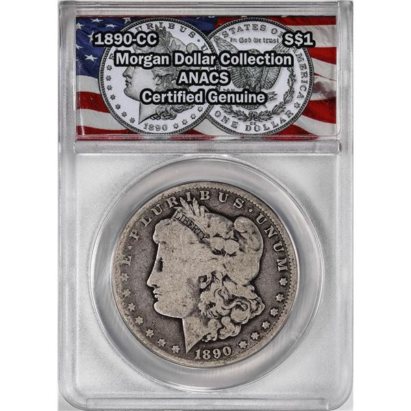 1890-CC $1 Morgan Silver Dollar Coin ANACS Genuine