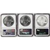 Image 3 : Lot of (3) 2006 $1 American Silver Eagle Coins NGC Gem Uncirculated First Strikes