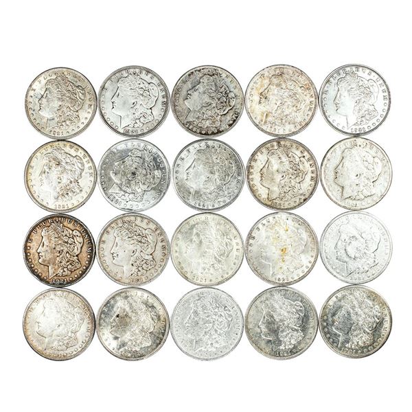 Lot of (20) 1921 $1 Morgan Silver Dollar Coins Culls