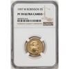 Image 1 : 1997-W $5 Jackie Robinson Proof Commemorative Gold Coin NGC PF70 Ultra Cameo